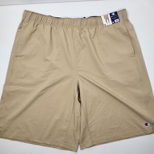 NWT Champion Men's Woven Performance Lightweight Shorts Walnut Tan Size XXL